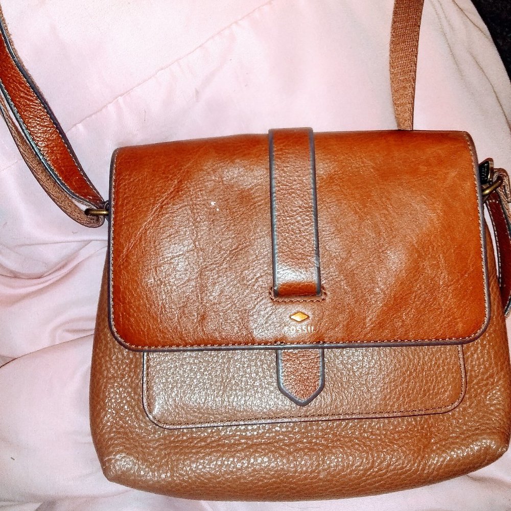 Fossil leather bag